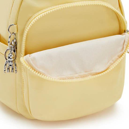 Kipling Delia Mini Backpacks Soft Yellow | AU 1567JP